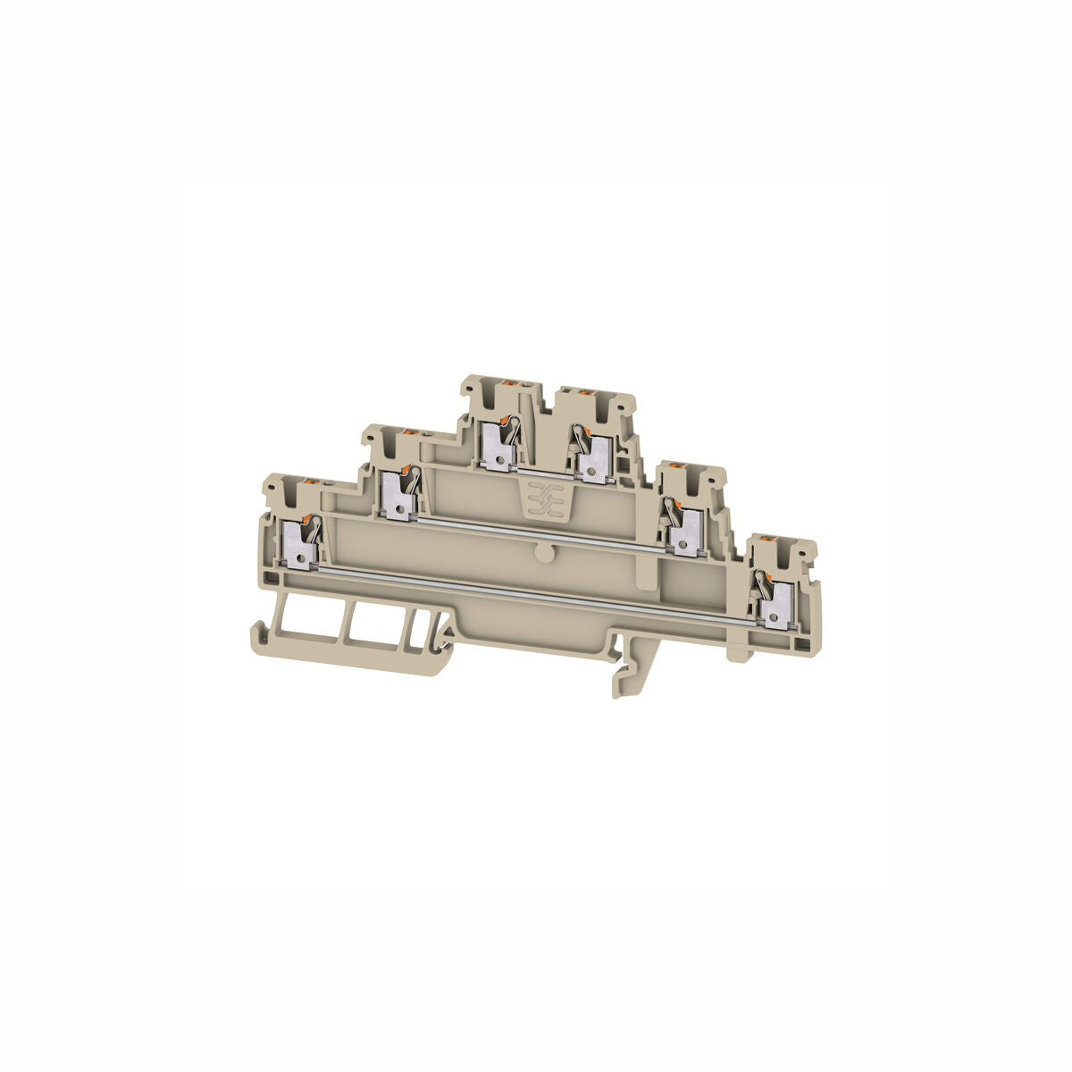 DIN Terminal A-Series Push-in 3 Tier, 1.5mm Beige - A3T 1.6 — Weidmuller