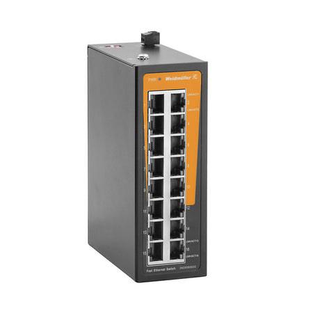 5 x RJ45 Port Unmanaged Network Switch, Fast Ethernet - IE-SW-ELB-16-16TX — Weidmuller