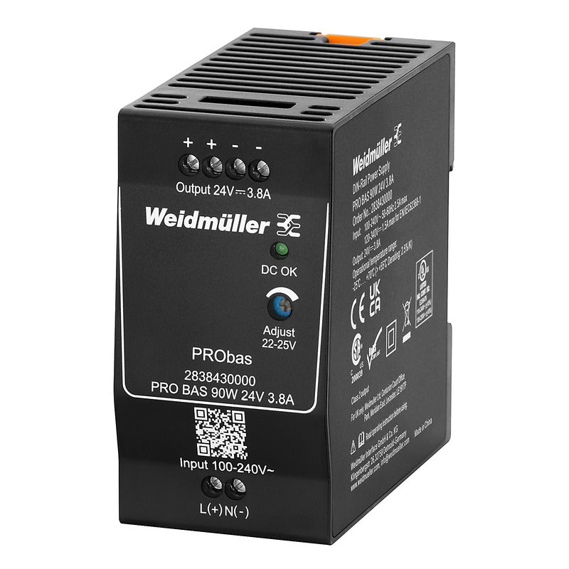 PRObas Switch-Mode Power Supply 90W 24V 3.8A — Weidmuller