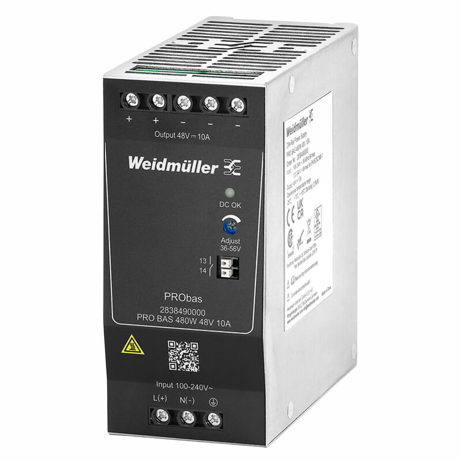 PRO BAS Switch-Mode Power Supply 480W 48V 10A — Weidmuller