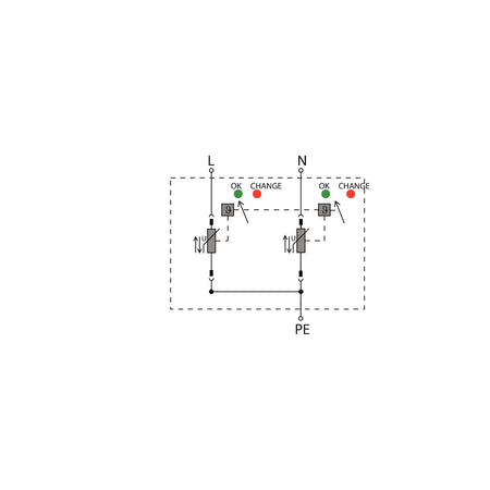 Type II+III Compact Surge Arrester, 2 Pole, 275V 20kA - VPU AC II+III 2 275/20 S - figure 2