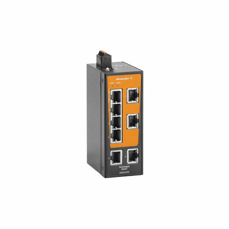 8 x RJ45 Port Unmanaged Network Switch, Fast Ethernet (10/100Mbs) - IE-SW-BLB-08-8TX — Weidmuller