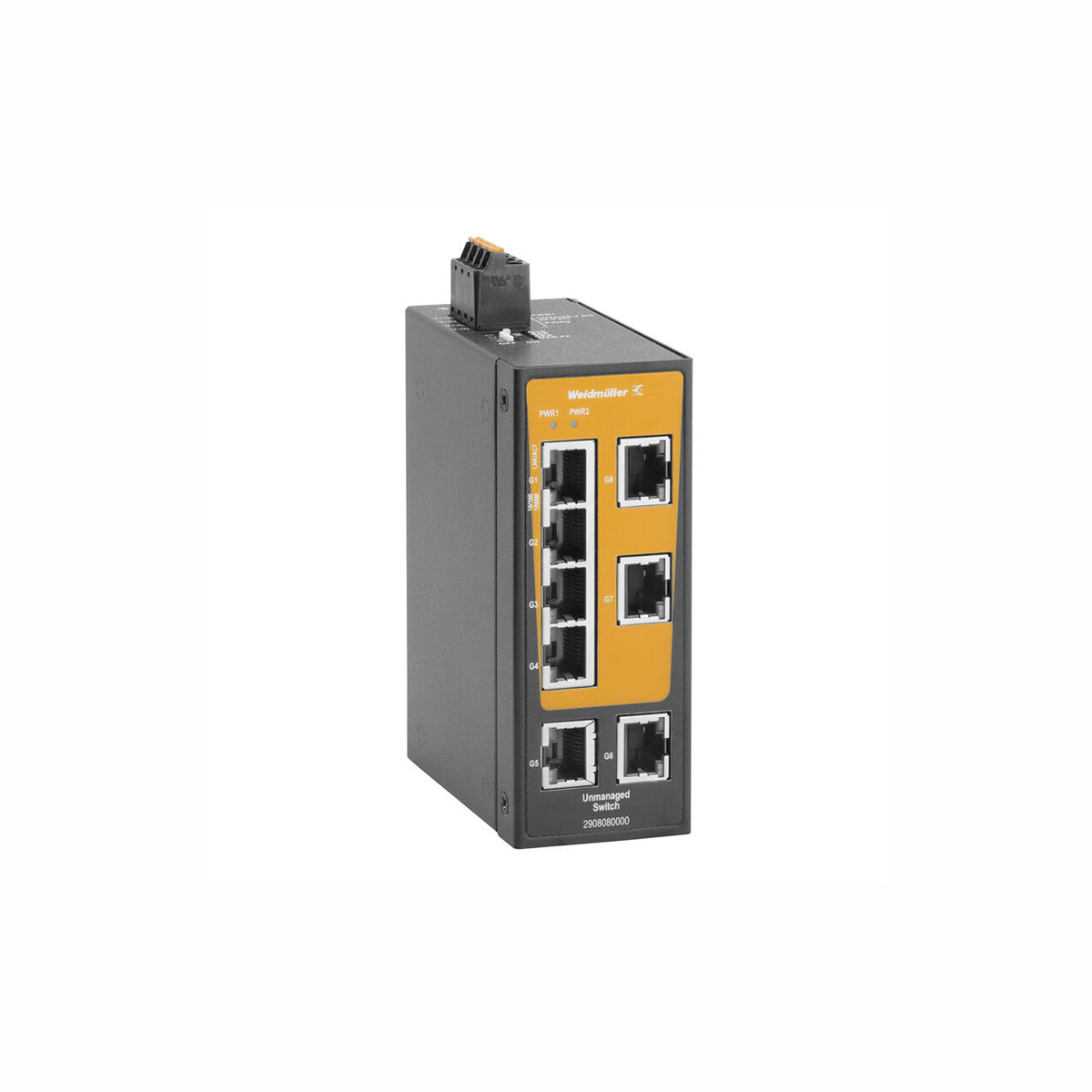 8 x RJ45 Port Unmanaged Network Switch, Gigabit Ethernet (1000Mbs) - IE-SW-BLB-08-8GT — Weidmuller