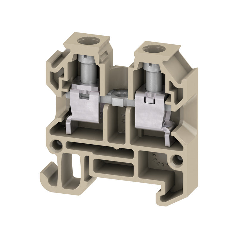 DIN Terminal SAK-Series Screw Connection 4mm Beige to suit TS15 Din Rail - AKZ 4 — Weidmuller