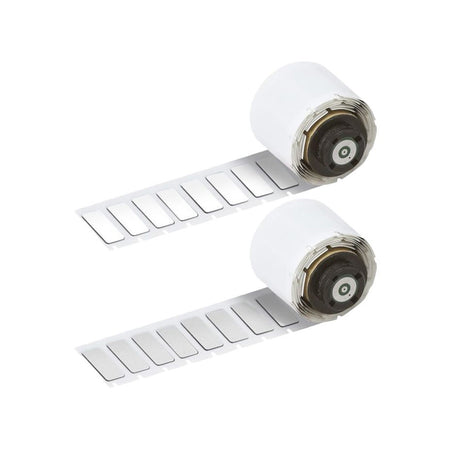B-7593 Adhesive-Taped Polyester Labels 19 x 48mm White (100 Roll) | M7-8-7593-WT — Brady