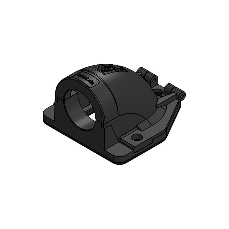 Black CONFiX™ FWS bulkhead fittings for cable protection conduits IP54 51mmH x 76mmW | CONFiX™ FWS-A 32 bk — Icotek