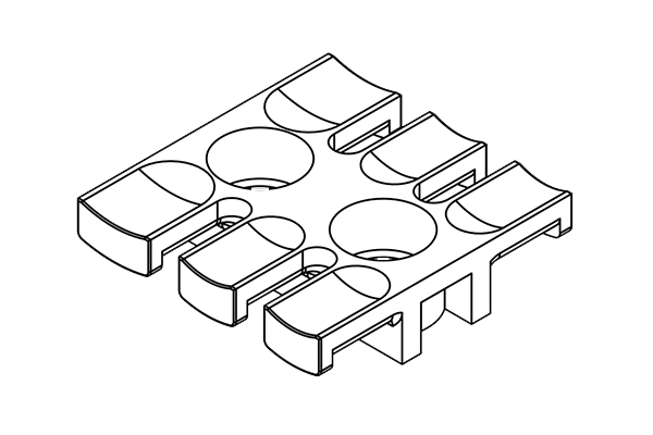 ZL STRAIN RELIEF PLATES FOR SCREW ASSEMBLY 5.2MM | ZL 39 AB M5 — Icotek