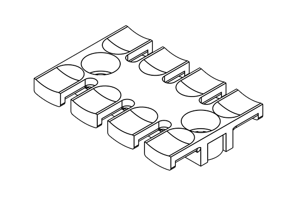 ZL STRAIN RELIEF PLATES FOR SCREW ASSEMBLY 5.2MM | ZL 60 AB M5 — Icotek