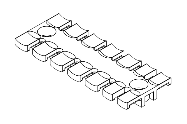 ZL STRAIN RELIEF PLATES FOR SCREW ASSEMBLY 5.2MM | ZL 103 AB M5 — Icotek