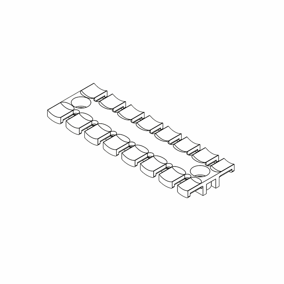 Strain Relief Plate for up to 12 cables, Screw Mounting — Icotek