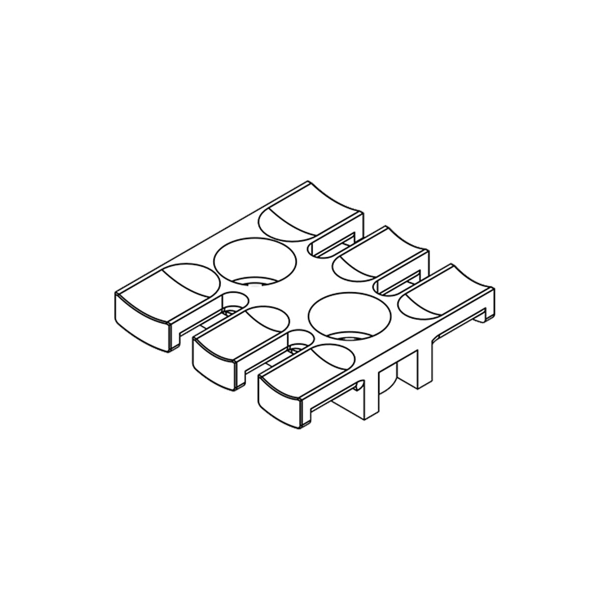 Strain Relief Plate for up to 12 cables, Screw Mounting — Icotek