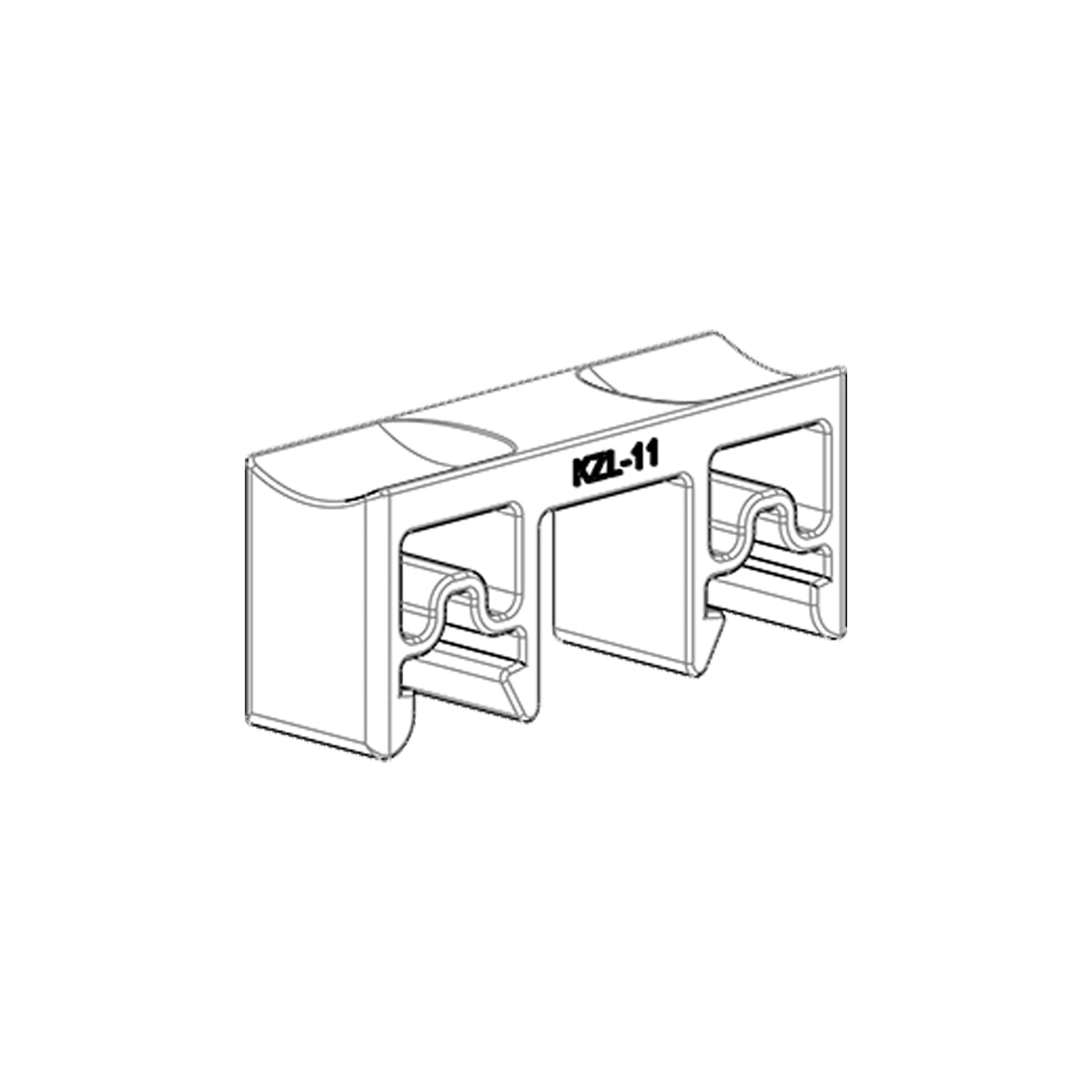 Strain Relief Plate for 1 cable, Din Rail Mount — Icotek