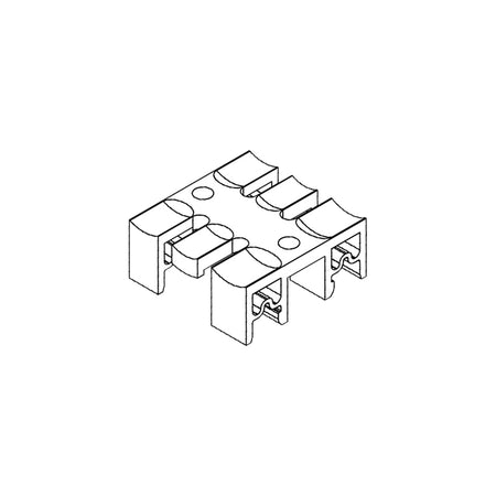 Strain Relief Plate for up to 3 cables, Din Rail Mount — Icotek