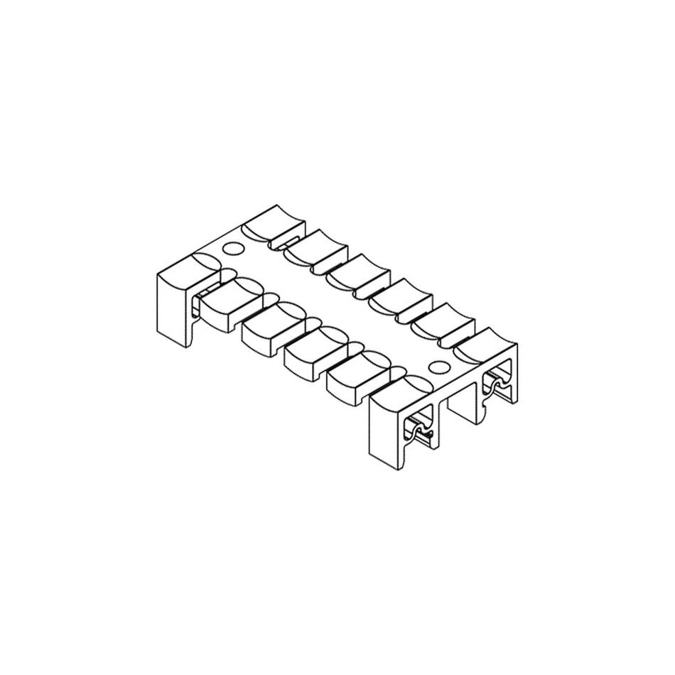 Strain Relief Plate for up to 6 cables, Din Rail Mount — Icotek