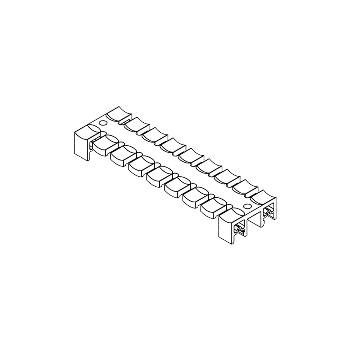Strain Relief Plate for up to 9 cables, Din Rail Mount — Icotek