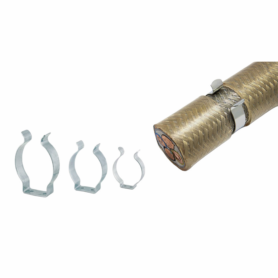 EMC SHIELD CLAMPS FOR 22-30MM CABLE, RIVET MOUNT | SKL 22-30