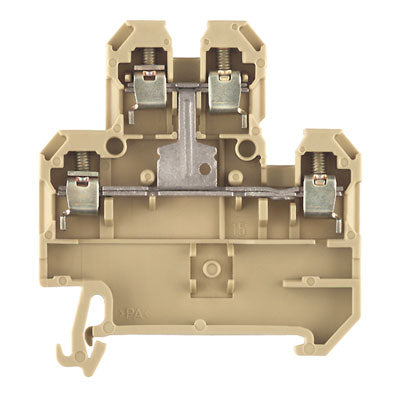 DIN Terminal SAK-Series Screw Connection 2 Tier, 4mm Beige - DK 4QV/35 — Weidmuller