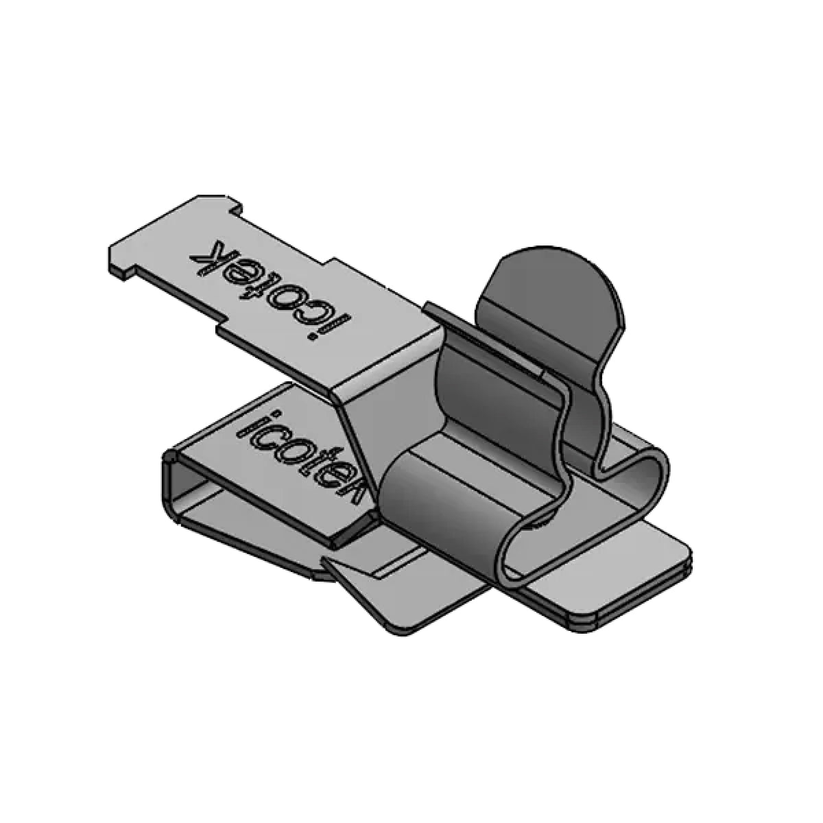 EMC Shield Clamps with Strain Relief for 3-6mm Cable, 10 x 3 Busbar Mount — Icotek
