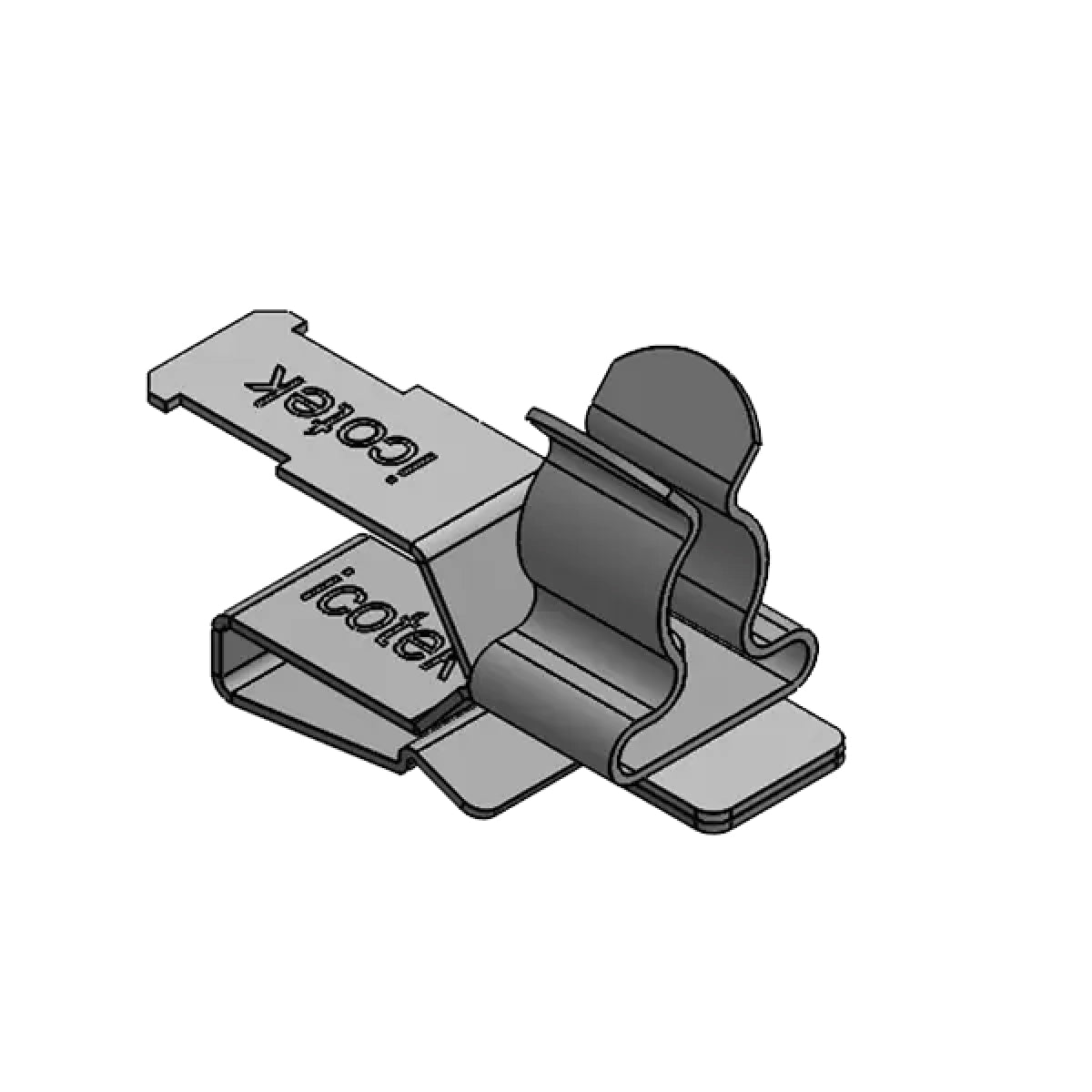 EMC Shield Clamps with Strain Relief for 6-8mm Cable, 10 x 3 Busbar Mount — Icotek