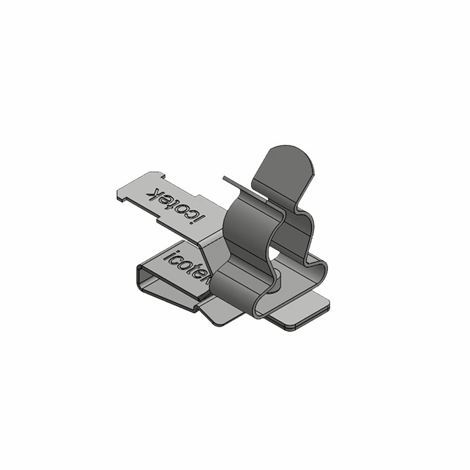 EMC Shield Clamps with Strain Relief for 3-6mm Cable, 10 x 3 Busbar Mount — Icotek