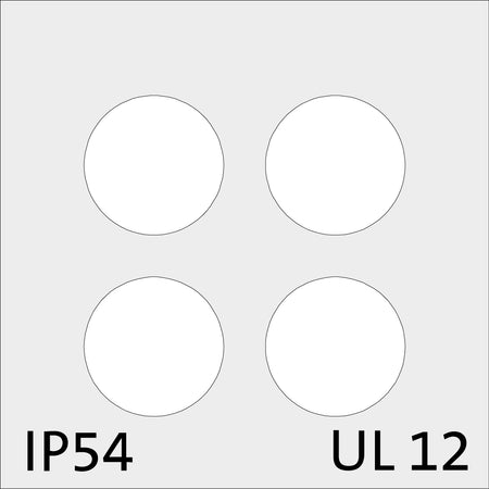 KT-DT Small Grey Cable Grommets IP54 for 4 x 1-6mm Cables - KT-DT 7 — Icotek