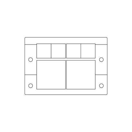 KEL Centrally Split Cable Entry Frames for Cables with Connectors IP54 Suitable for 4 x KT Small & 2 x KT Large | KEL 16|6-E