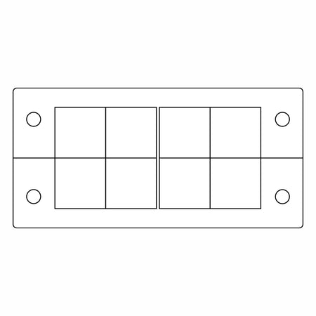 KEL Black Plastic Centrally Split Cable Entry Frame, Stainless Steel Screws KEL 16|8 V2A — Icotek
