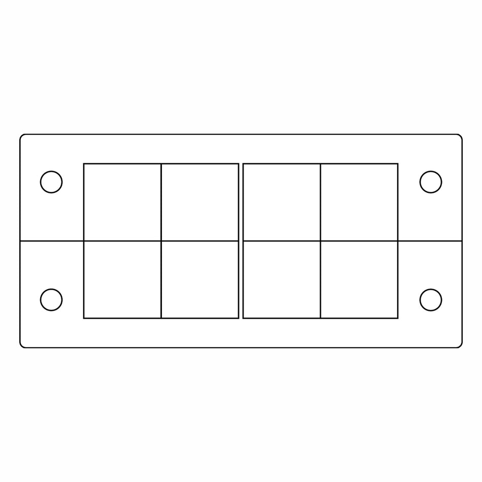 KEL Black Plastic Centrally Split Cable Entry Frame, Stainless Steel Screws KEL 16|8 V2A — Icotek