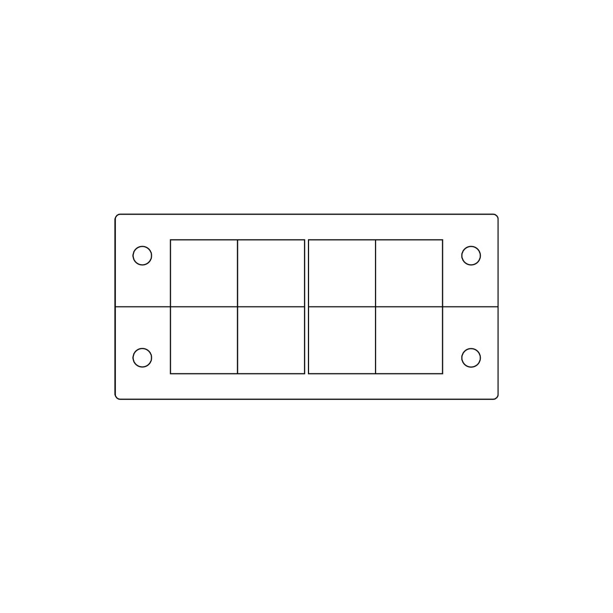 KEL Black Plastic Centrally Split Cable Entry Frame KEL 16|8 — Icotek