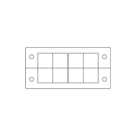 KEL Black Plastic Centrally Split Cable Entry Frame KEL 16|8 — Icotek
