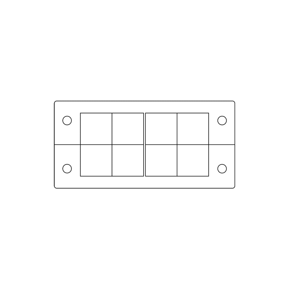 KEL Black Plastic Centrally Split Cable Entry Frame KEL 16|8 — Icotek