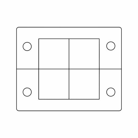 KEL Centrally Split Cable Entry Frames IP54 Suitable for 4 x KT Small | KEL-B4 V2A — Icotek