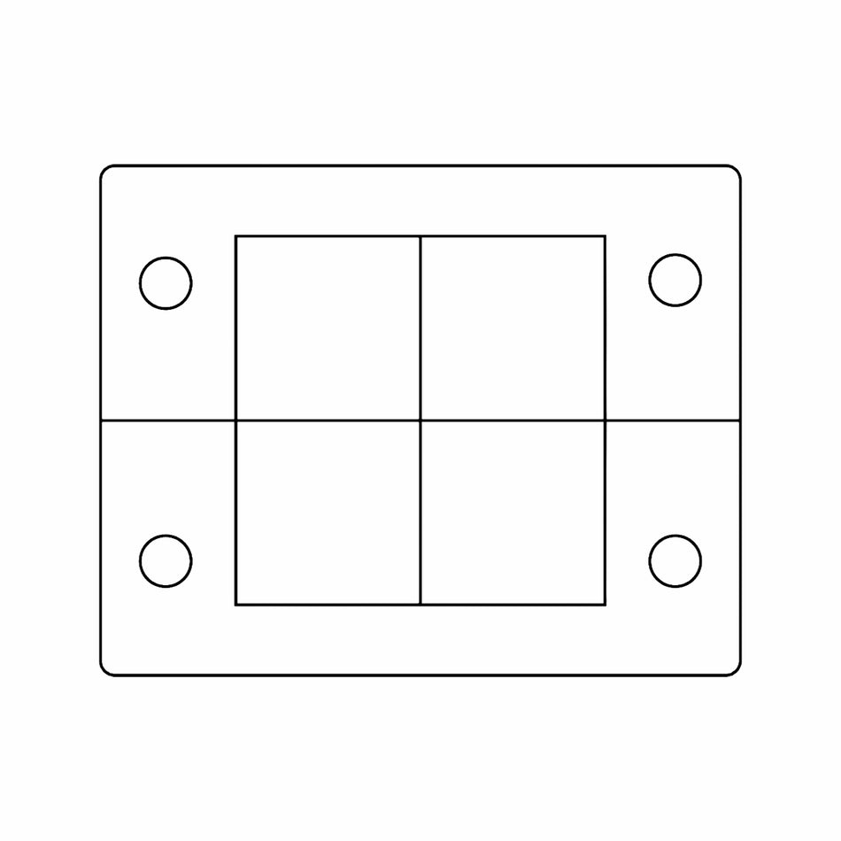 KEL Centrally Split Cable Entry Frames IP54 Suitable for 4 x KT Small | KEL-B4 V2A — Icotek