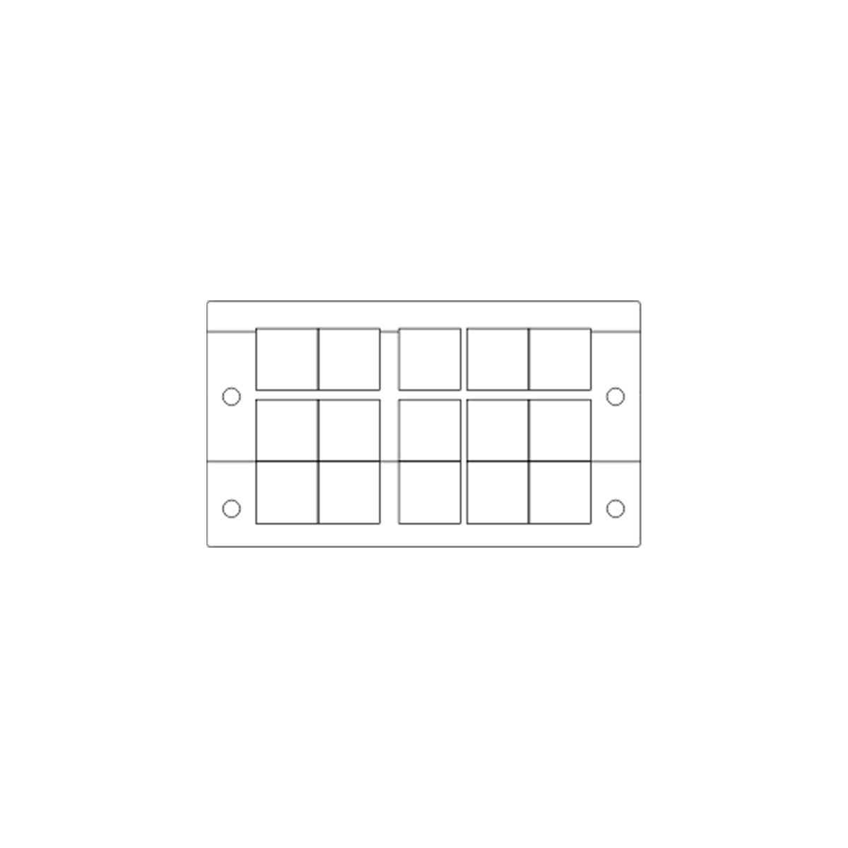 KEL Centrally Split Cable Entry Frames IP54 for 10 x KT Small Grommets  - KEL 24|10 V2A — Icotek