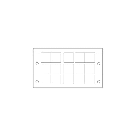 KEL Centrally Split Cable Entry Frames IP54 for 10 x KT Small Grommets  - KEL 24|10 V2A — Icotek