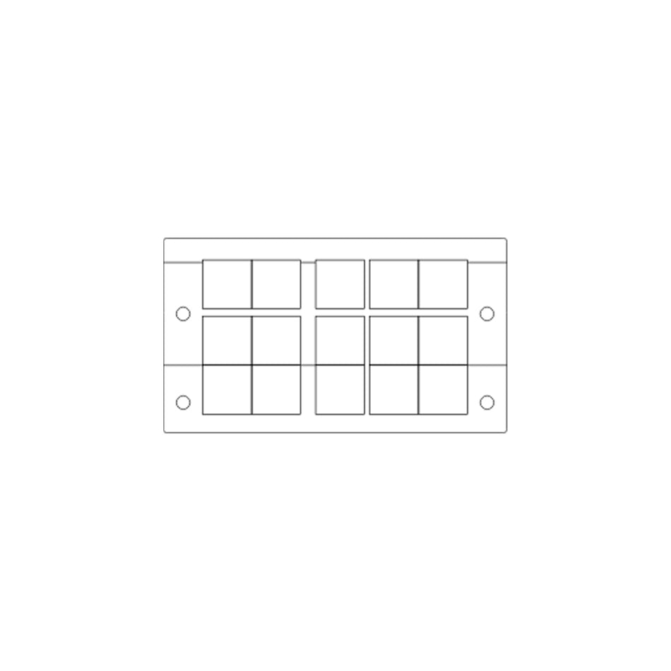 KEL Centrally Split Cable Entry Frames IP54 for 10 x KT Small Grommets  - KEL 24|10 V2A — Icotek