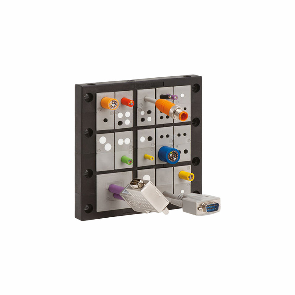 KEL CENTRALLY SPLIT CABLE ENTRY FRAMES FOR CABLES WITH CONNECTORS IP54 SUITABLE FOR 6 X KT SMALL, 6 X KT LARGE GROMMETS | KEL 24|12-2MT