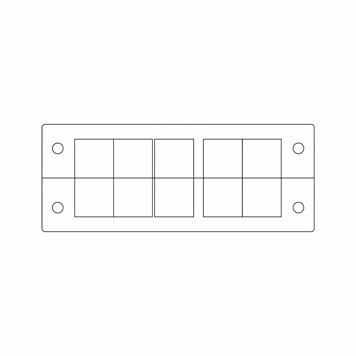 KEL Centrally Split Cable Entry Frames IP54 for 10 x KT Small Grommets  - KEL 24|10 V2A — Icotek