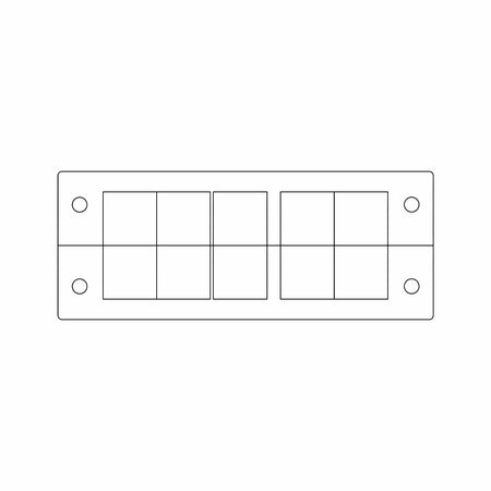 KEL Centrally Split Cable Entry Frames IP54 for 10 x KT Small Grommets  - KEL 24|10 V2A — Icotek