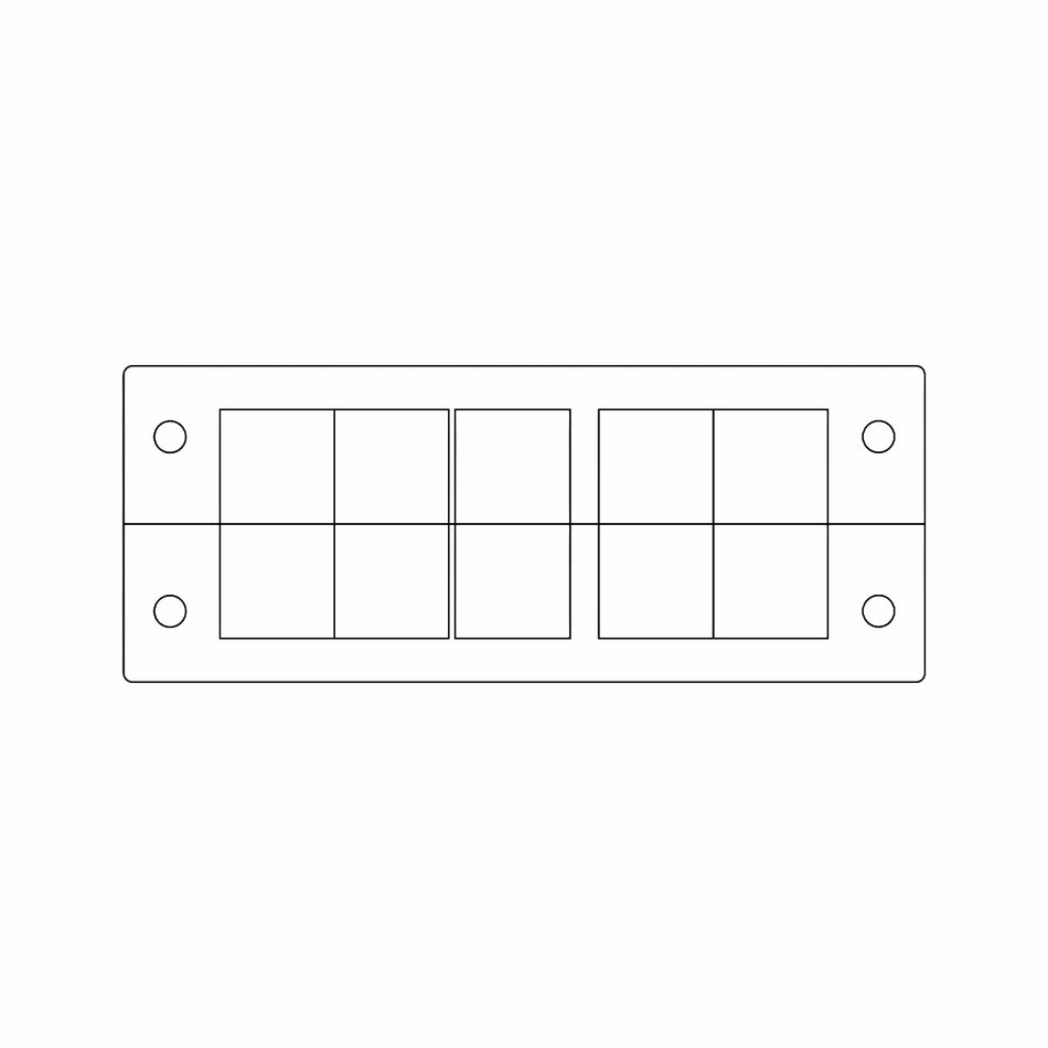 KEL Centrally Split Cable Entry Frames IP54 for 10 x KT Small Grommets  - KEL 24|10 V2A — Icotek