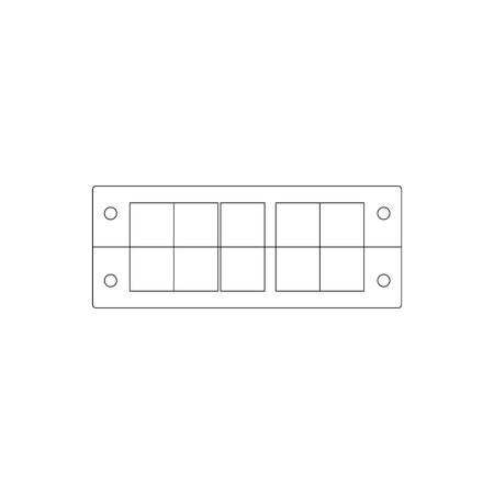 Black Plastic Split Cable Entry Frame IP54 for 10 x 1-16mm Cables - KEL 24|10 — Icotek