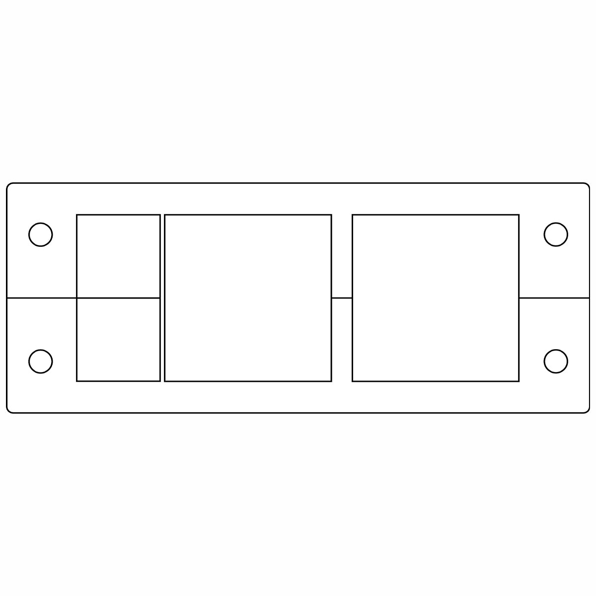 KEL Centrally Split Cable Entry Frames IP 54 for 2 x KT Small, 2 x KT Large Grommets - KEL 24|4 V2A — Icotek