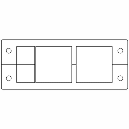 KEL Centrally Split Cable Entry Frames IP 54 for 2 x KT Small, 2 x KT Large Grommets - KEL 24|4 V2A — Icotek