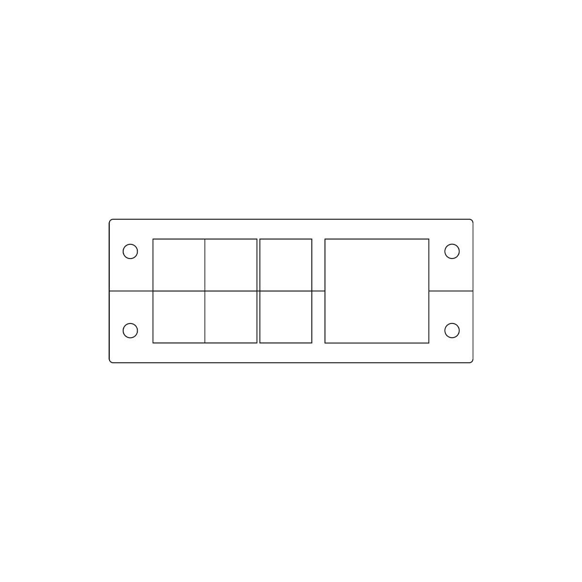 KEL 24/7 black Cable Entry Frame (6 Small + 1 Large Grommet) IP54 — Icotek