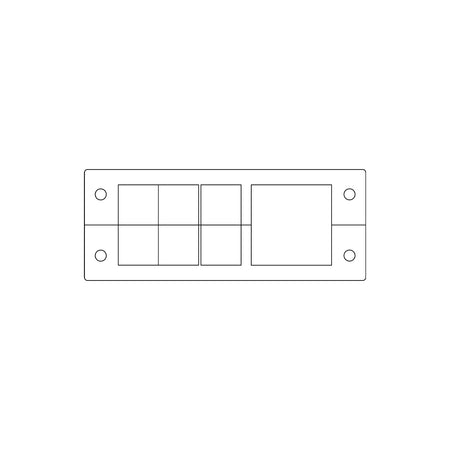 KEL 24/7 black Cable Entry Frame (6 Small + 1 Large Grommet) IP54 — Icotek