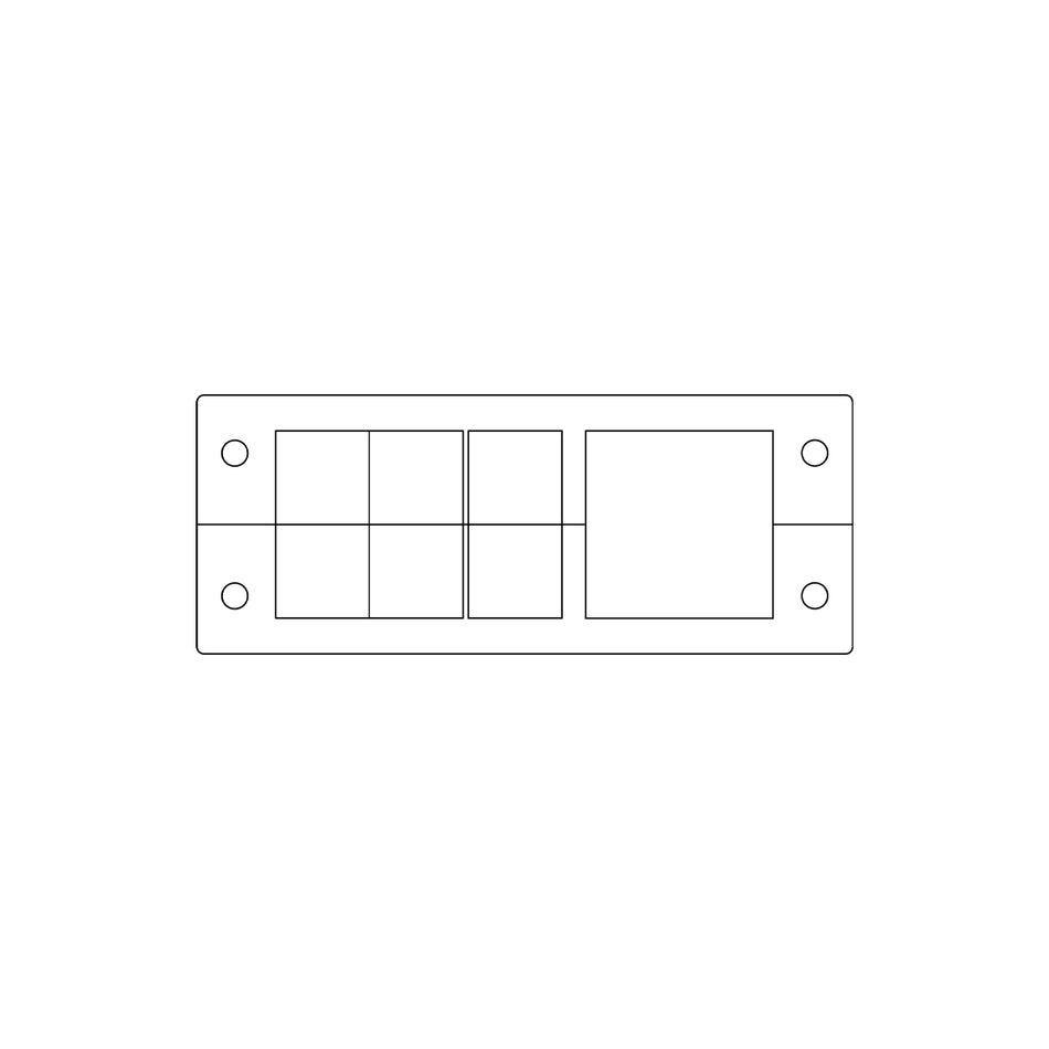 KEL 24/7 black Cable Entry Frame (6 Small + 1 Large Grommet) IP54 — Icotek