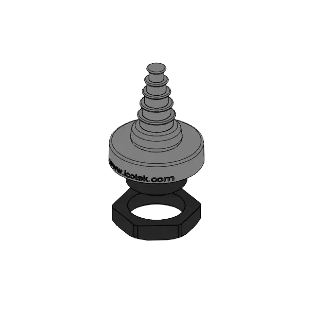 Grey Pyramid Cable Entry Grommets M25 IP68 for 3-12mm Cables - KEL-DPF 25|3-12 gy — Icotek
