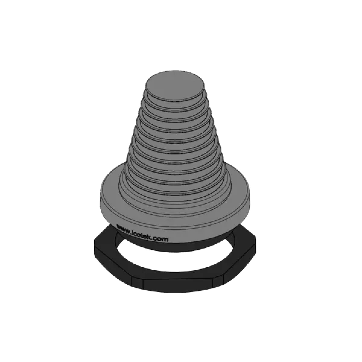 Grey Pyramid Cable Entry Grommets M63 IP68 for 27-50mm Cables - KEL-DPF 63|27-50 gy — Icotek