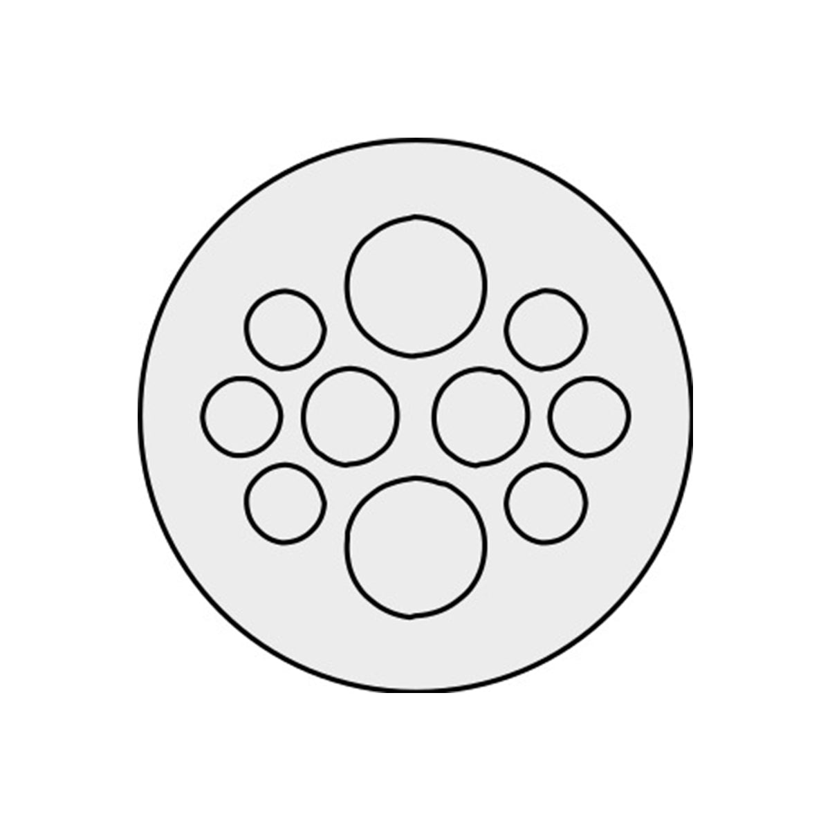 Grey KEL-DP Multi-Membrane Cable Entry Plates IP65 M32 for 6 x 1 - 5.2 mm, 2 x 1 - 6.4 mm, 2 x 1 - 9.4 mm Cables | KEL-DP