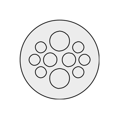 Grey KEL-DP Multi-Membrane Cable Entry Plates IP65 M32 for 6 x 1 - 5.2 mm, 2 x 1 - 6.4 mm, 2 x 1 - 9.4 mm Cables | KEL-DP